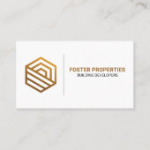 Moderne Logo voor onroerend goed Gold Visitekaartje (Voorkant)