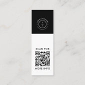 Moderne Logo voor sociale media voor zwart en wit  Mini Visitekaartje (Achterkant)