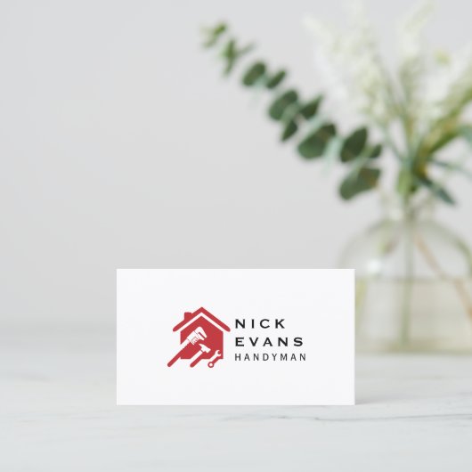 Moderne Logo voor thuisreparatie Visitekaartje (Staand voorkant)