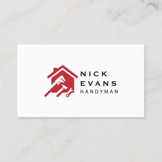 Moderne Logo voor thuisreparatie Visitekaartje (Voorkant)