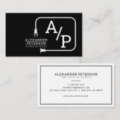 Moderne Logo voor verlengsnoer voor elektricien Visitekaartje (Voorkant / Achterkant)