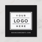 Moderne Logo voor zwart-witgebruik Vierkante Visitekaartje (Voorkant)