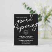 Moderne Logo Zakelijke Grand Opening Uitnodiging (Staand voorkant)