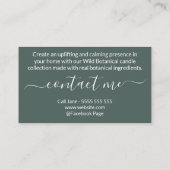 Moderne Logo zeep met leder en kaars, Visitekaartj Visitekaartje (Achterkant)