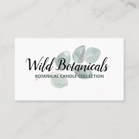 Moderne Logo zeep met leder en kaars, Visitekaartj Visitekaartje (Voorkant)