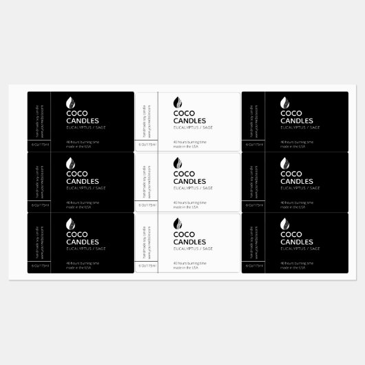 Moderne Logo zwart-wit Labels (Vel)