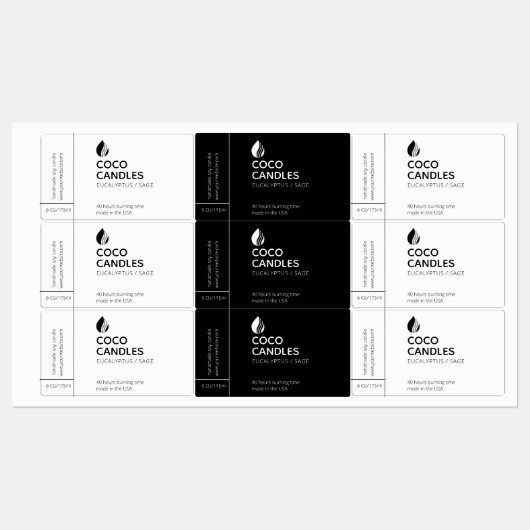 Moderne Logo zwart-wit Labels (Vel)