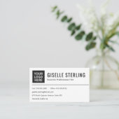 Moderne Logo zwart-wit professional Visitekaartje (Staand voorkant)