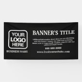 Moderne Logo Zwart Wit Zakelijke Banner (Horizontaal)