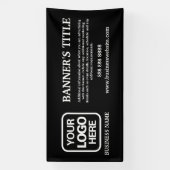 Moderne Logo Zwart Wit Zakelijke Banner (Verticaal)