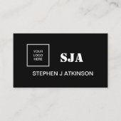 Moderne Logo zwarte minimalistische professionele  Visitekaartje (Voorkant)