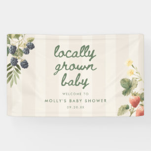 Moderne "Lokaal Geteeld" Markt Baby Shower Welkom Spandoek