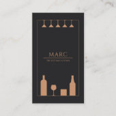 Moderne Lokale Bar Pub Bartender Sommelier Visitekaartje (Voorkant)