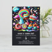 Moderne Lollipop Wonderland Verjaardag Kaart (Staand voorkant)