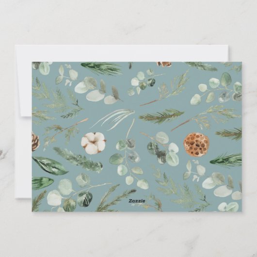 Moderne loof met 2020 bleef thuis feestdagenkaart (Achterkant)