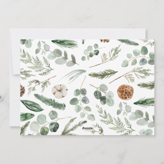 Moderne loof met 2020 bleef thuis feestdagenkaart (Achterkant)