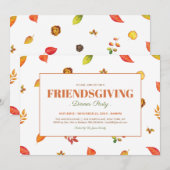 Moderne Loof Thanksgiving, Vriendendagfeest Kaart (Voorkant / Achterkant)