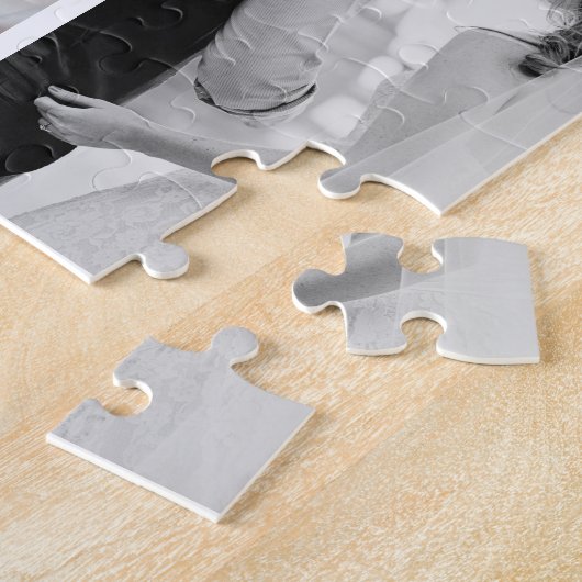 Moderne look Monogram en Foto's zwart en wit Legpuzzel (Zijkant)