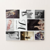 Moderne look Monogram en Foto's zwart en wit Legpuzzel (Horizontaal)