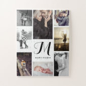 Moderne look Monogram en Foto's zwart en wit Legpuzzel (Verticaal)