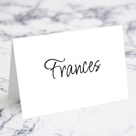 Moderne Losse Naamkaartjes met Script Lettertype Kaart