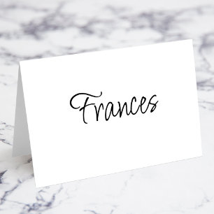 Moderne Losse Naamkaartjes met Script Lettertype Kaart