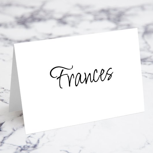 Moderne Losse Naamkaartjes met Script Lettertype Kaart