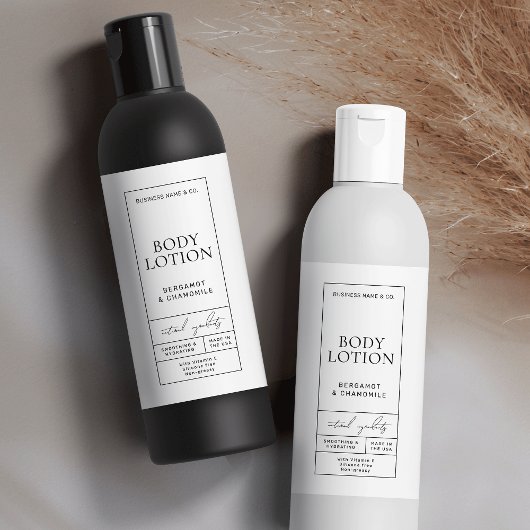 Moderne Lotion Body Wash 8 OZ Cosmo Flessenlabel Sparkling Wijnetiket