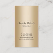 Moderne Lotus Bloem Elegante Gouden Salon & SPA Visitekaartje (Achterkant)