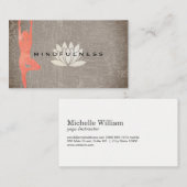 Moderne Lotus Bloem Yoga Houding Visitekaartje (Voorkant / Achterkant)