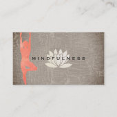 Moderne Lotus Bloem Yoga Houding Visitekaartje (Voorkant)