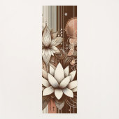 Moderne Lotus bloemen in Sepia Yogamat (Voorkant)