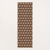 Moderne Lotus bloemen in Sepia Yogamat (Achterkant)