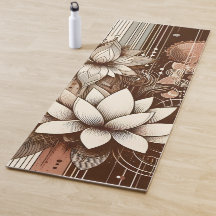 Moderne Lotus bloemen in Sepia