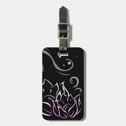 Moderne Lotus Decor Bagagelabel (Voorkant verticaal)