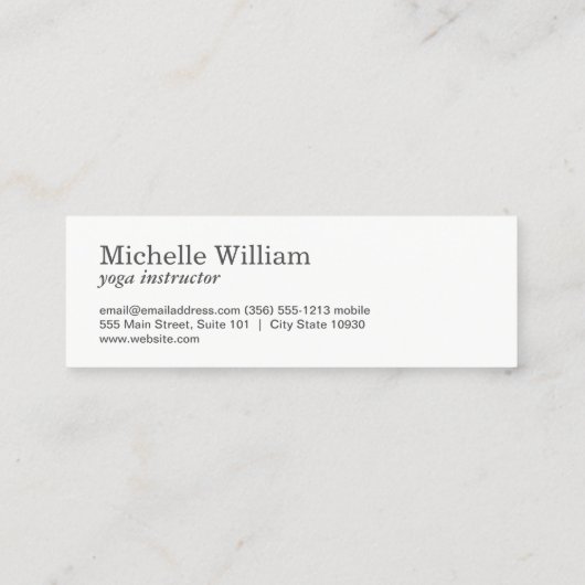 Moderne Lotus Flower Marbled Texture Mini Visitekaartje (Achterkant)