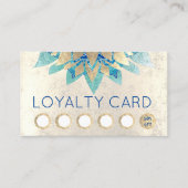 Moderne Lotus logo Loyalty kaart Visitekaartje (Voorkant)