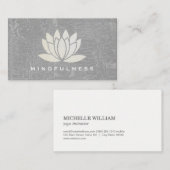 Moderne Lotusbloem Marmergrijs Visitekaartje (Voorkant / Achterkant)