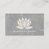 Moderne Lotusbloem Marmergrijs Visitekaartje (Voorkant)