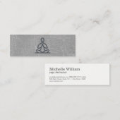 Moderne Lotusbloem Marmergrijs | Yogaleraar Mini Visitekaartje (Voorkant / Achterkant)