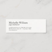 Moderne Lotusbloem Marmergrijs | Yogaleraar Mini Visitekaartje (Achterkant)