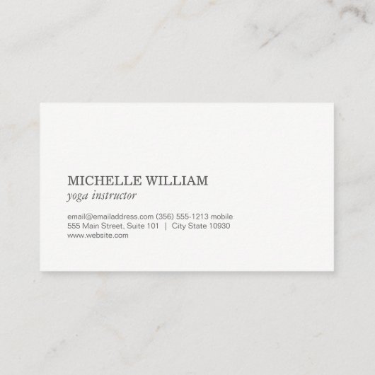 Moderne Lotusbloem Visitekaartje (Achterkant)