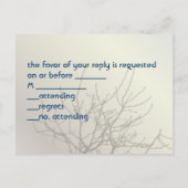 Moderne Love Birds Rustic Country Wedding RSVP Uitnodiging Briefkaart (Achterkant)