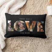 Moderne LOVE collage uitsnede Valentijnsdag Kussen (Deken)