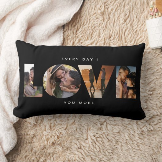 Moderne LOVE collage uitsnede Valentijnsdag Kussen (Deken)