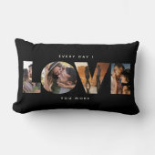 Moderne LOVE collage uitsnede Valentijnsdag Kussen (Voorkant)