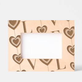 Moderne "LOVE" en Hearts Strings Art Gegraveerde Lijstjes