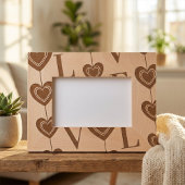 Moderne "LOVE" en Hearts Strings Art Gegraveerde Lijstjes