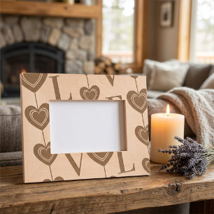 Moderne "LOVE" en Hearts Strings Art Gegraveerde Lijstjes