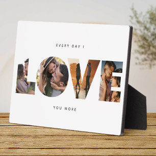 Moderne LOVE-foto-collage uitknip Valentijnsdag Fotoplaat